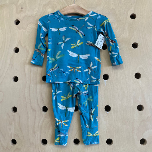Teal Bamboo Dragonflies Pajamas