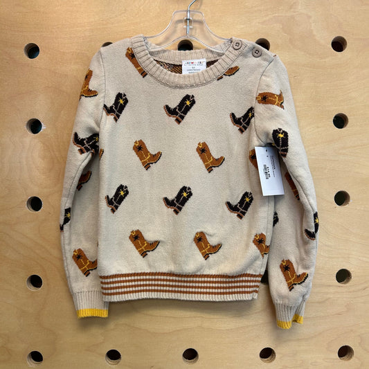 Cowboy Boots Knit Sweater