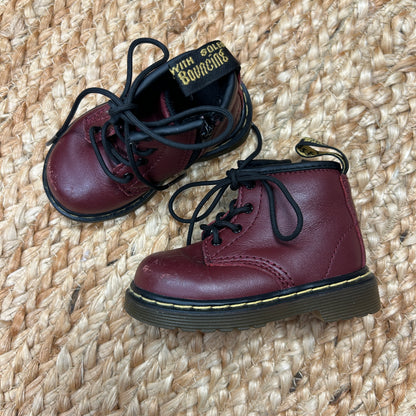 Burgandy Hi-Top Leather Boots