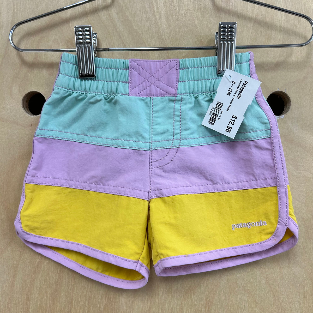 Lavender Blue & Yellow Shorts