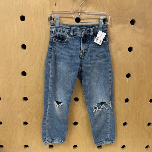 Distressed Straight Denim