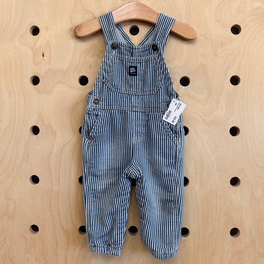 Denim Striped Overalls