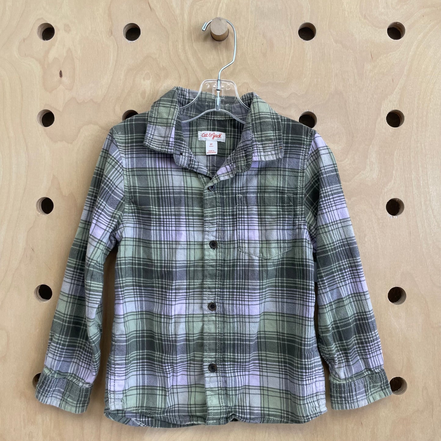 Green + Lavender Flannel
