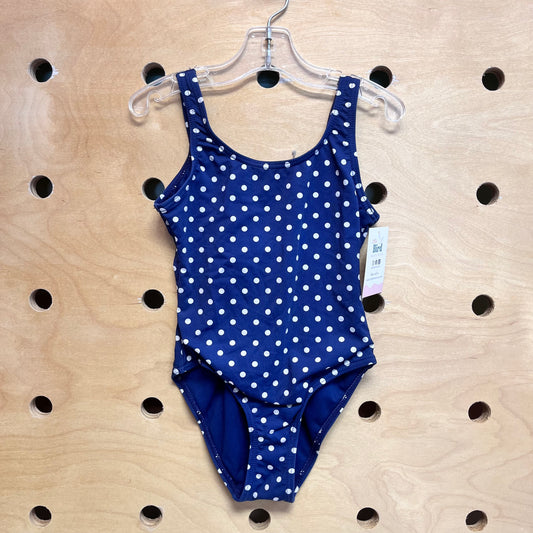 Navy Polka Dot Swimsuit