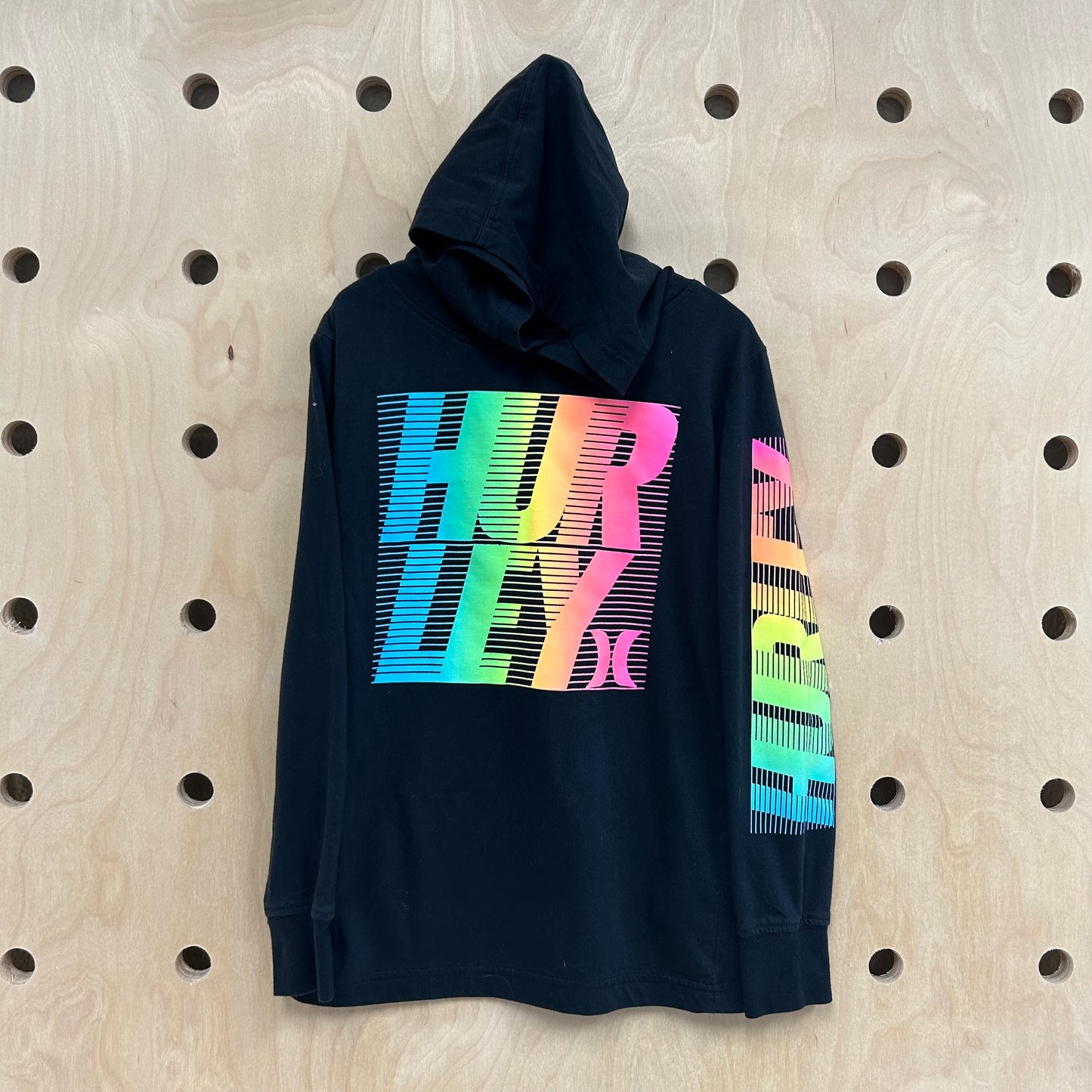Black Colorful Hoodie Tee