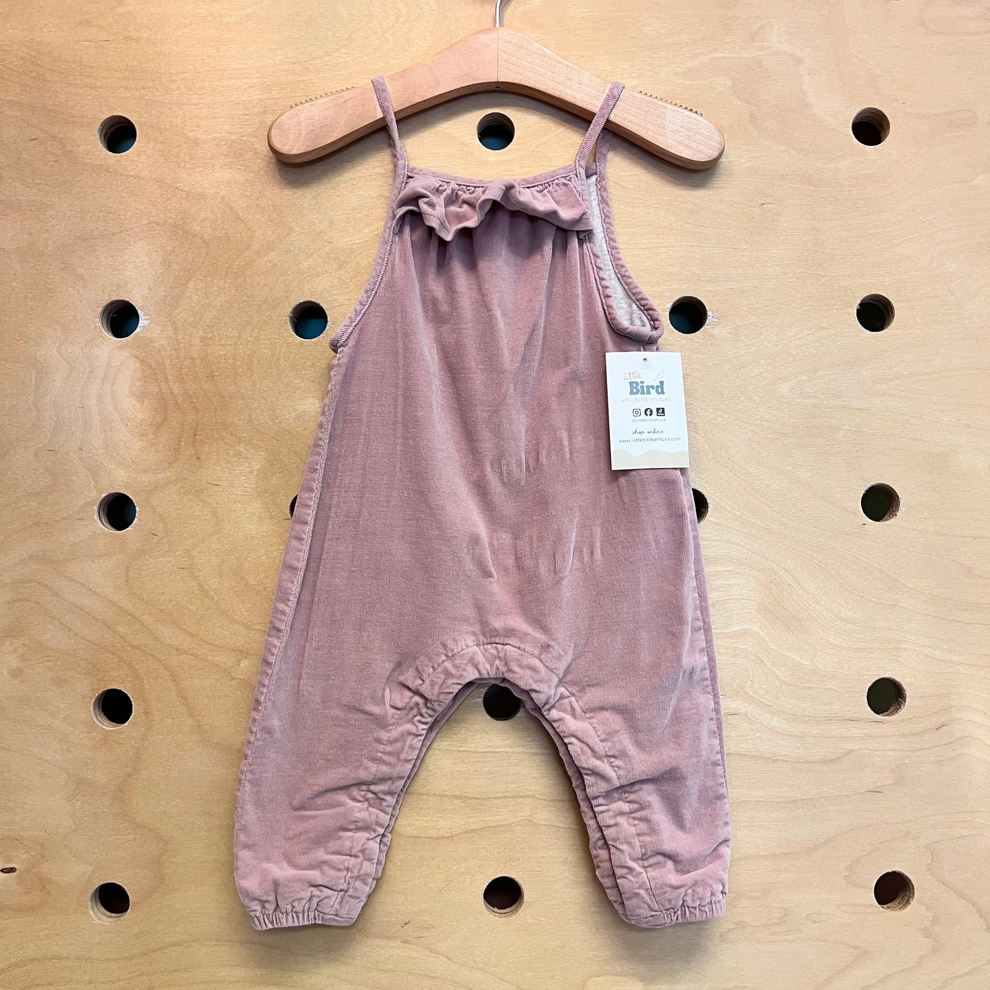 Dusty Pink Cord Romper