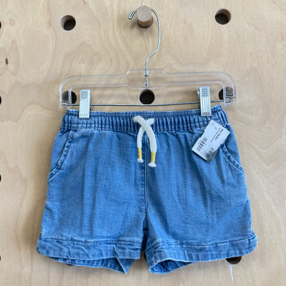 Denim Heart Pocket Shorts