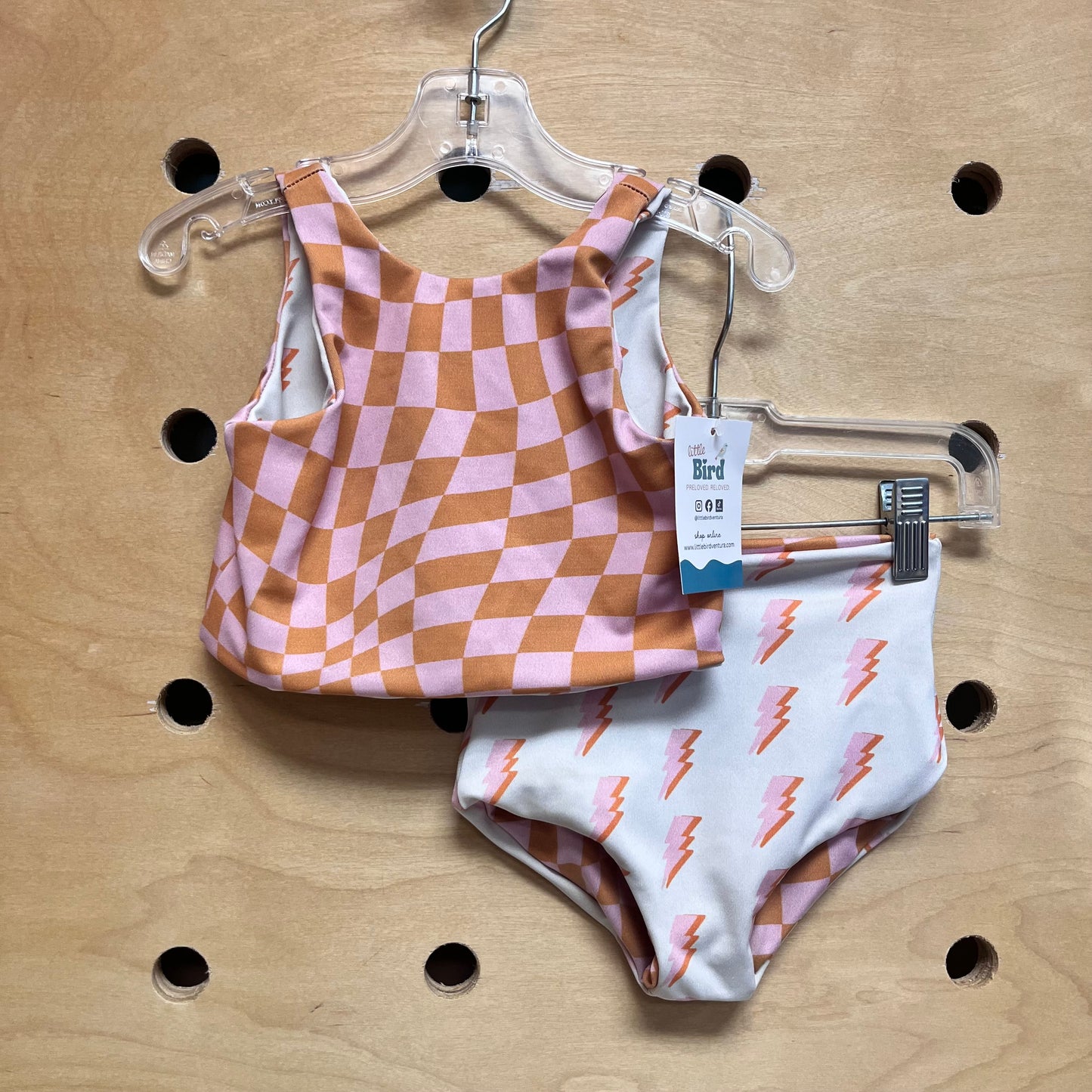 Mustard/Pink 2pc. Reversible Swimsuit