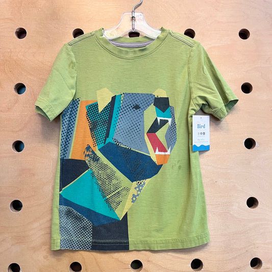 Green Geometric Bear Tee