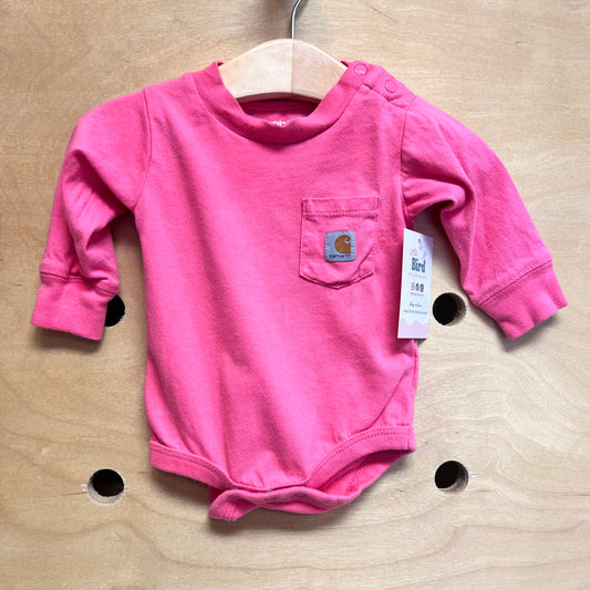 Pink Logo Pocket Bodysuit