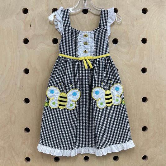 Bee & Butterfly Gingham Dress