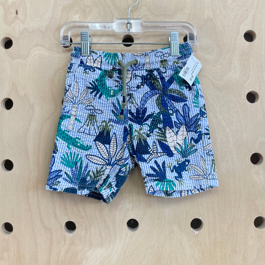 Tropical Seersucker Shorts