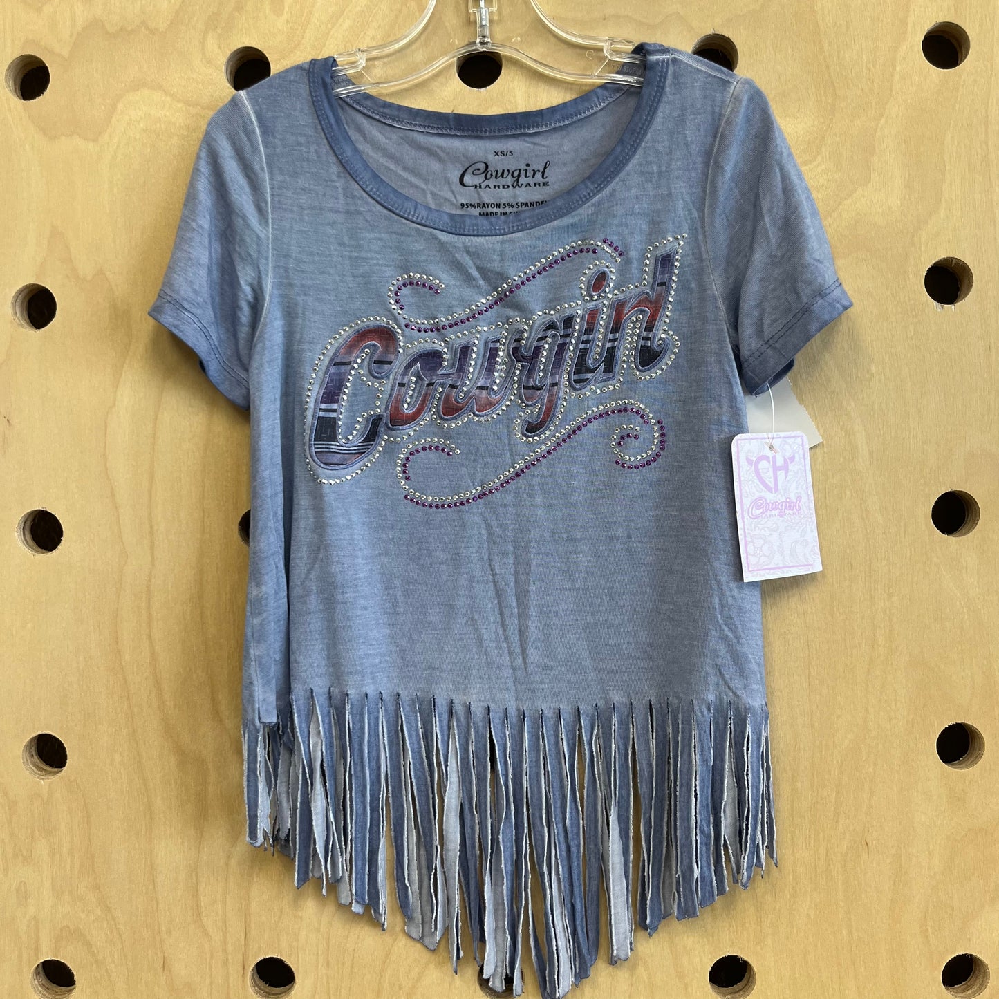 Blue Cowgirl Fringe Tee NEW!