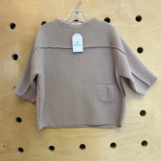 Brown Ribbed Boxy Sweater NEW!
