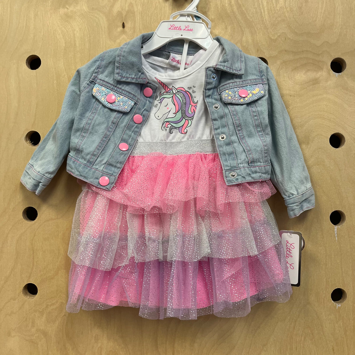 Unicorn Dress w/ Denim Jacket & Bloomers NEW!!!