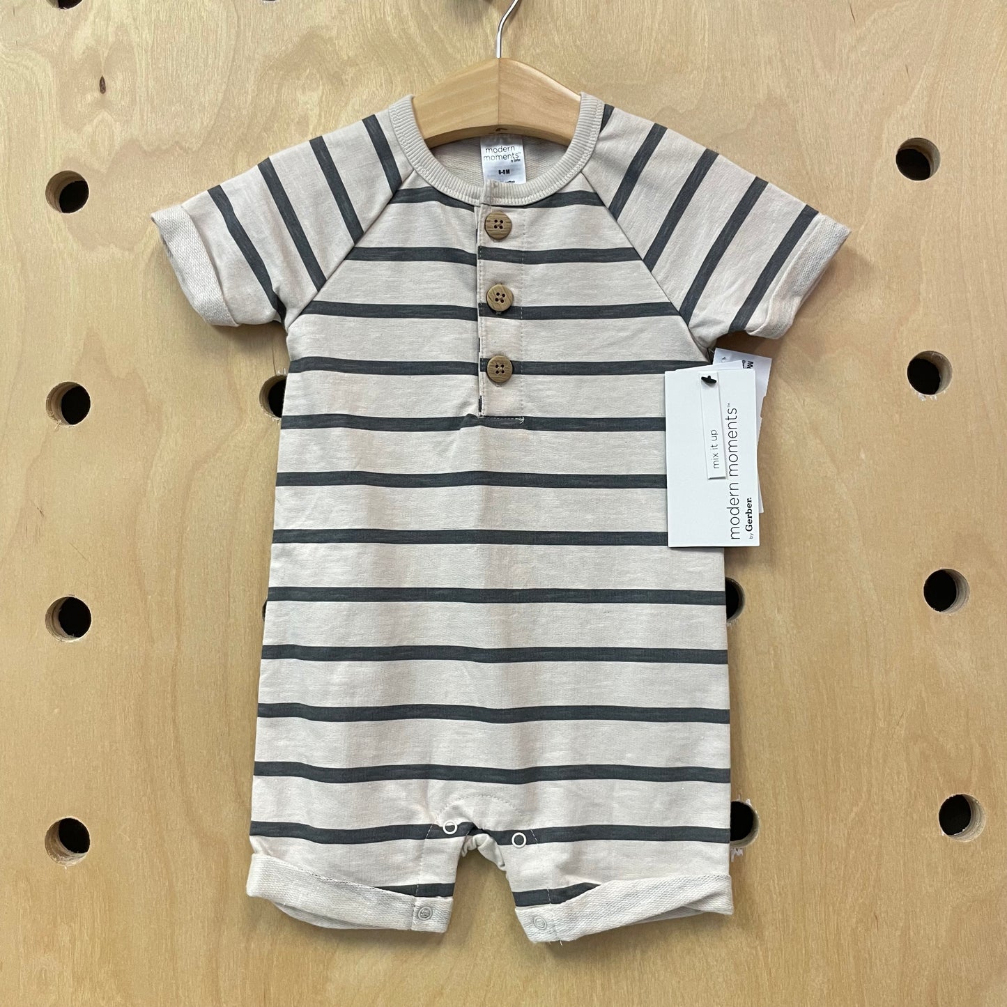 Grey Striped Romper NEW!