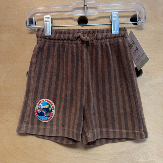 Brown Striped Terry 'Amalficoast' Shorts