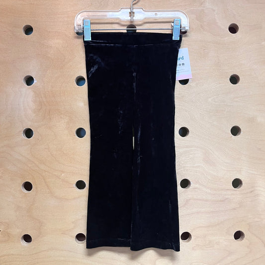 Black Velour Flare Pants