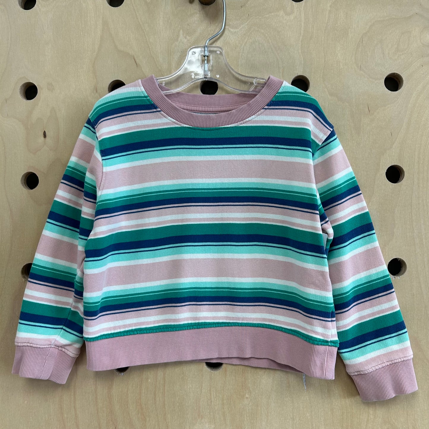 Pink & Teal Striped Pullover