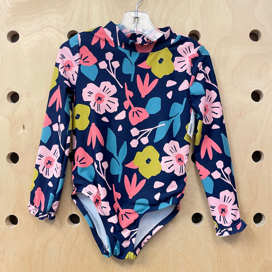 Blue Floral Swimsuit