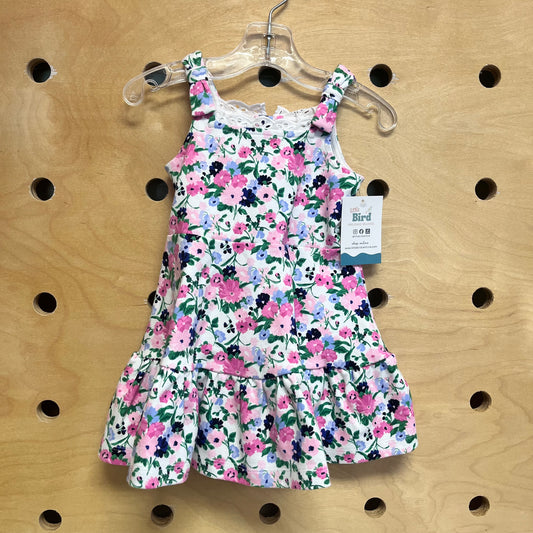 Eyelet Trim Floral Dress NEW!