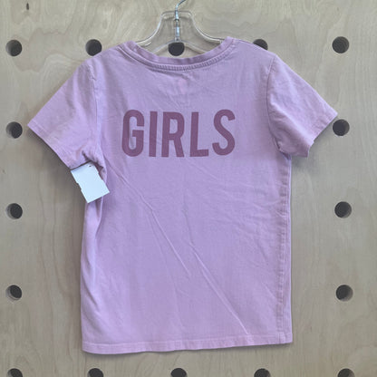 Pink Girls Running the World Tee