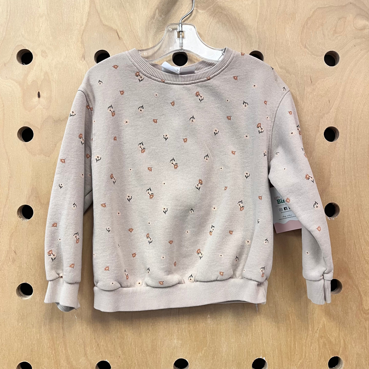 Tan Floral Crewneck