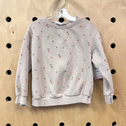 Tan Floral Crewneck