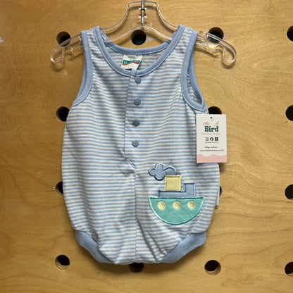 Health-Tex Blue Striped Boat Bubble Romper