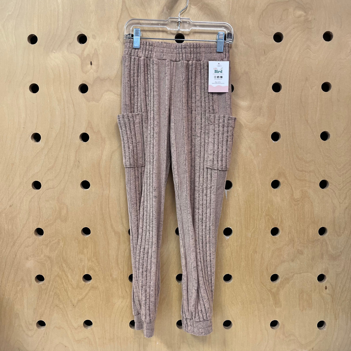Mauve Ribbed Joggers