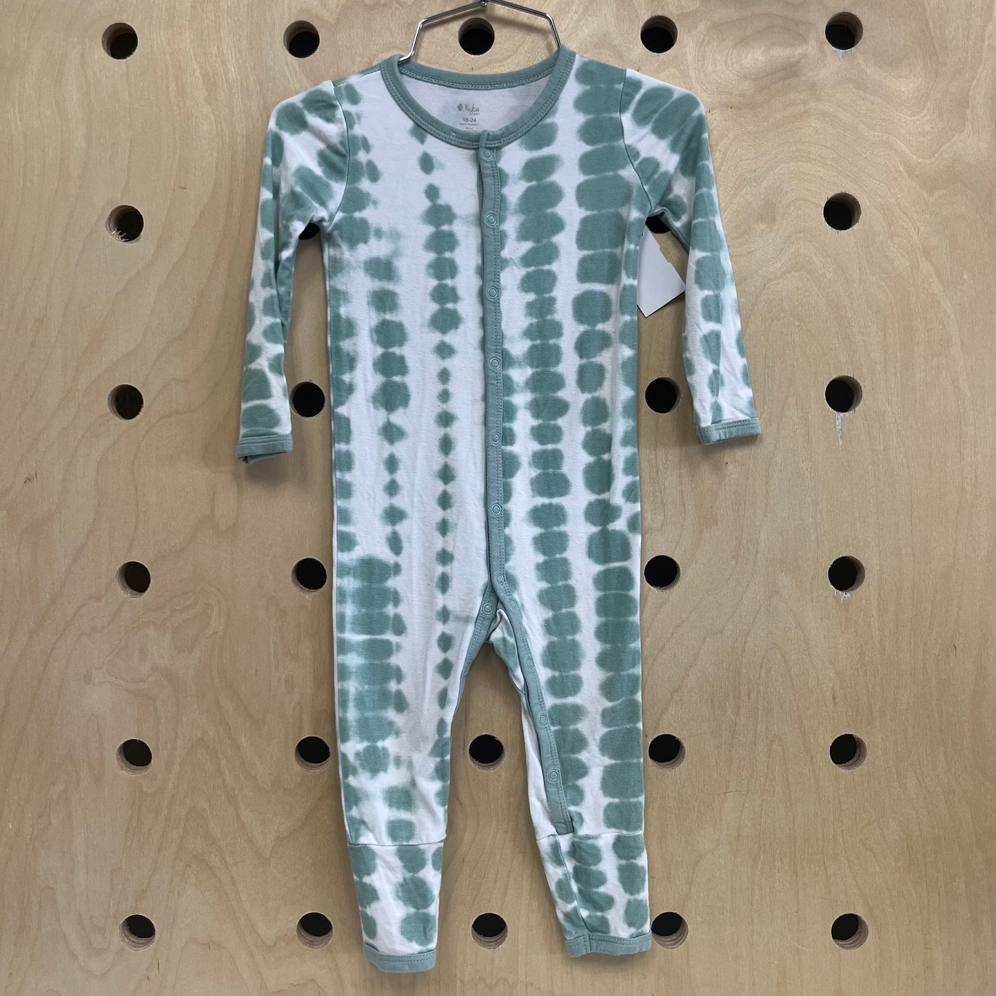 Teal & White Snap Romper