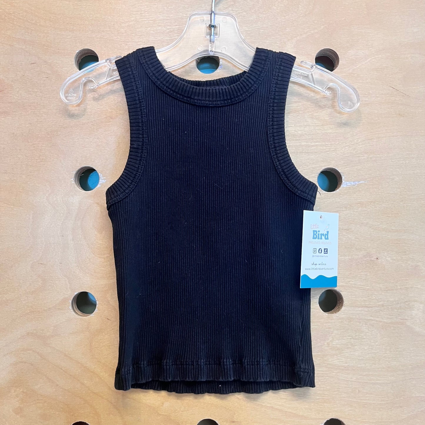 Black Ribbed Tank