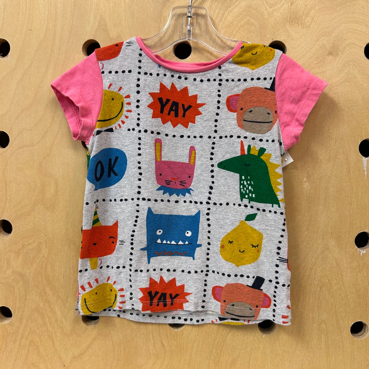 Grey & Pink Animal Friends Tee