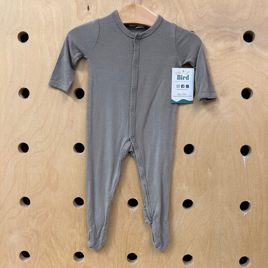 Grey Bamboo Snap Footies