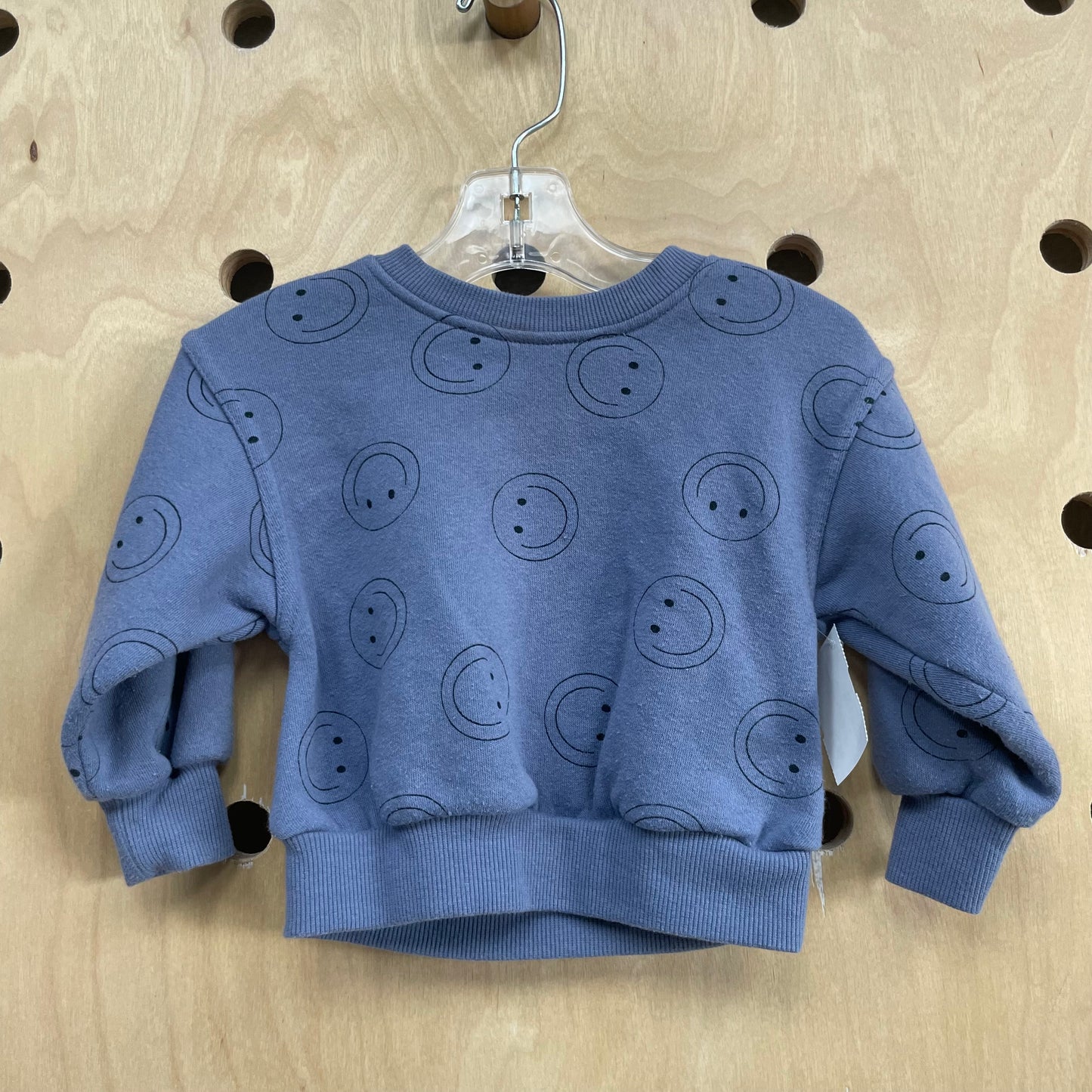 Blue Happy Face Pullover