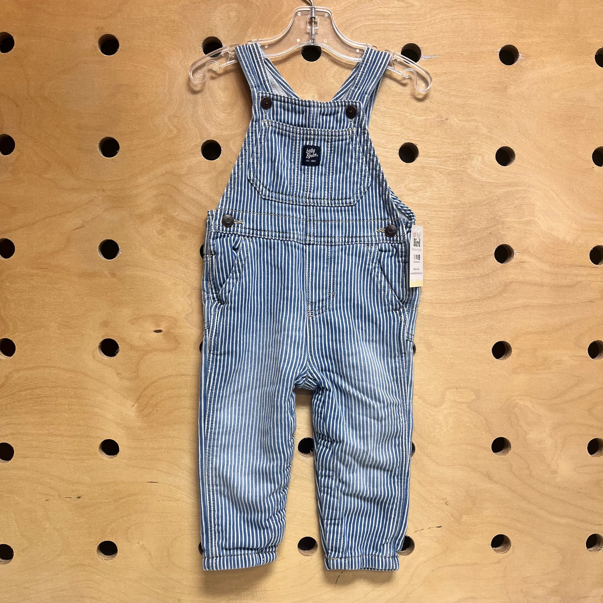 Blue Striped Overalls