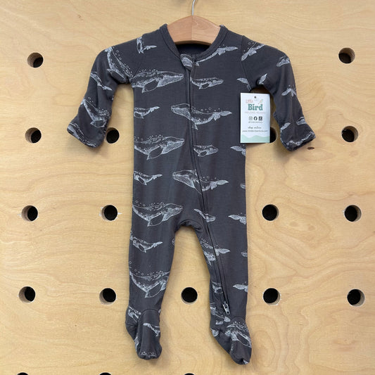 Grey Whales Bamboo Footies