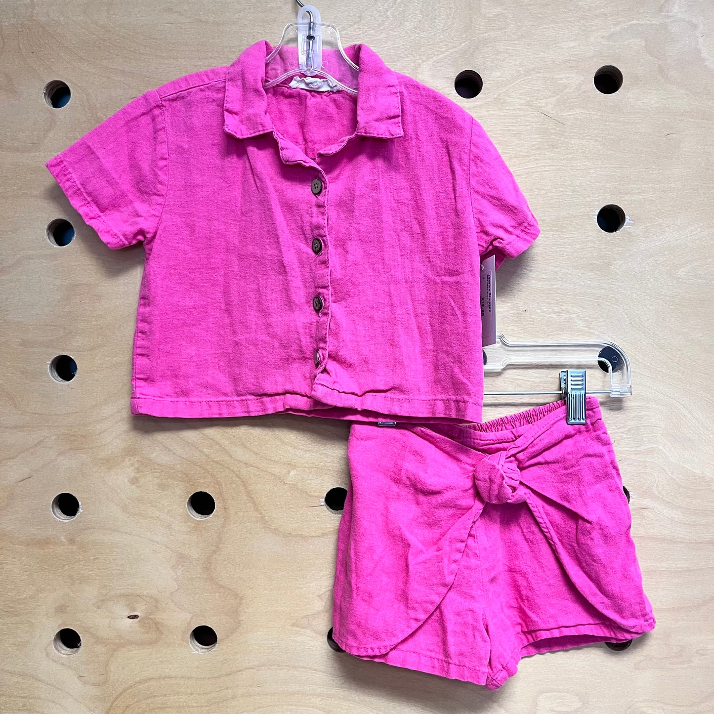 Pink Linen Blend Outfit
