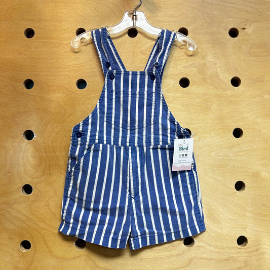 Happy Kids Blue Striped Shortalls