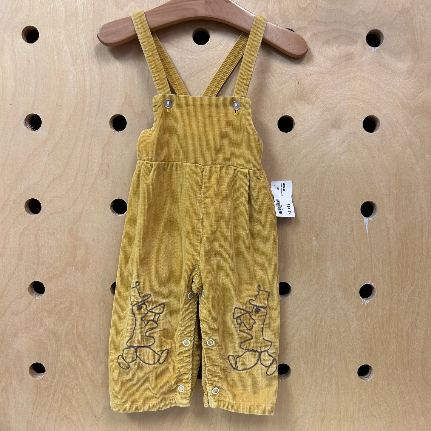 Yellow Cord Overalls