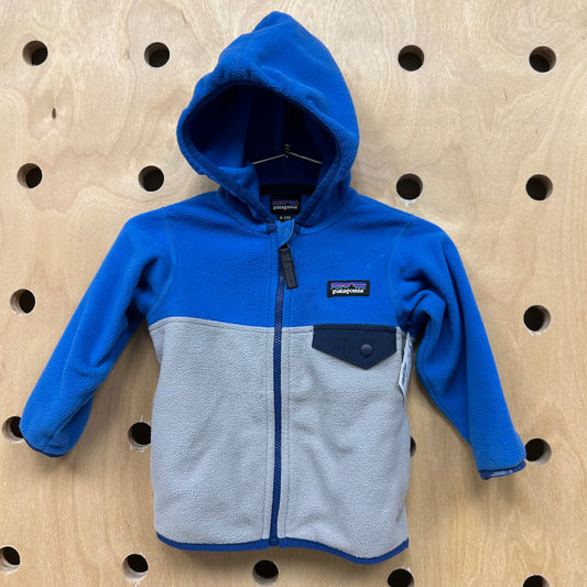 Micro D Snap T Jacket Blue & Grey