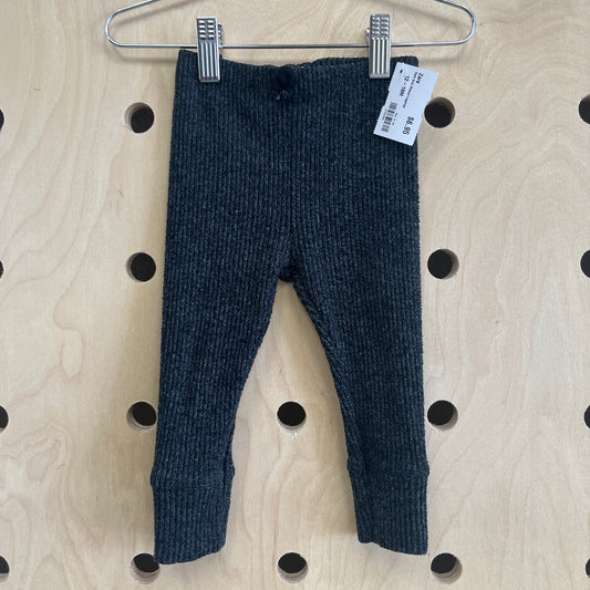 Dark Grey Ribbed Leggings