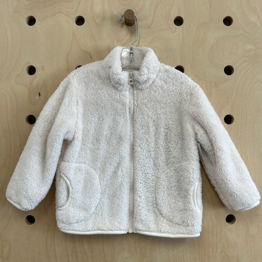 Cream Fleece Zip Up