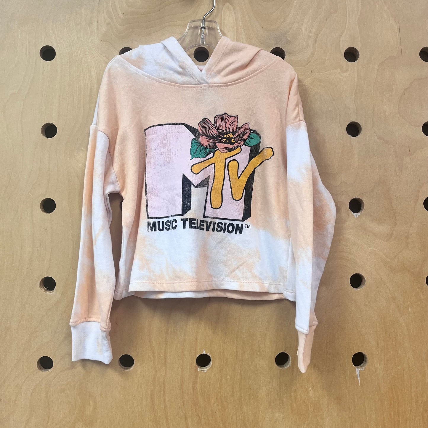 Peach Tye Dye Crop Hoodie NEW!