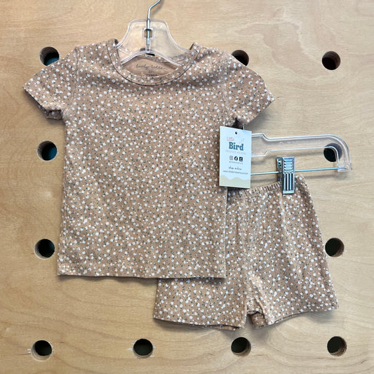 Tan Floral Pajamas