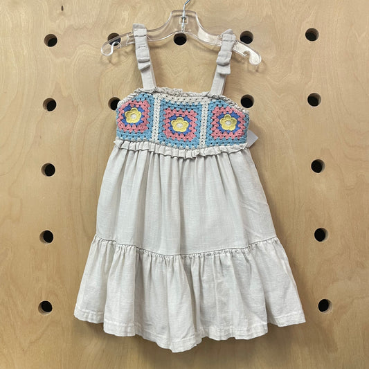 Beige Crochet Dress