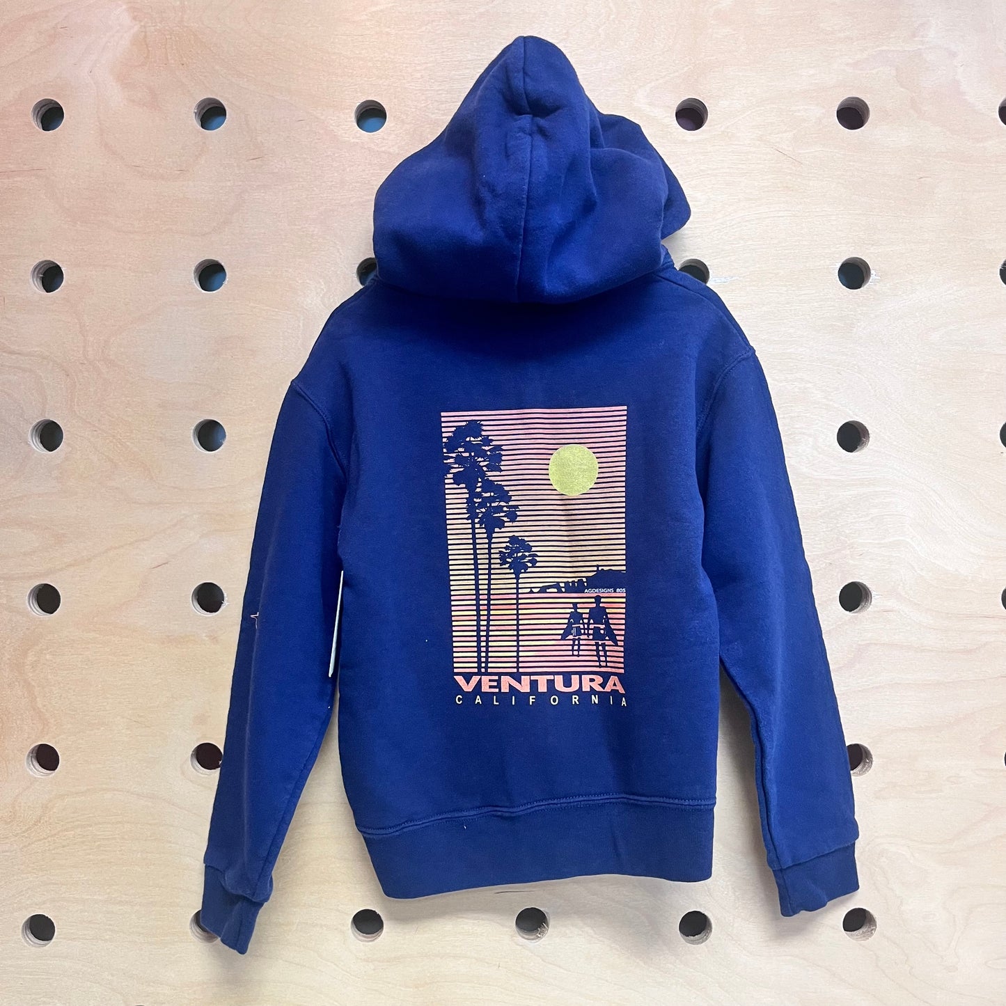 Navy Ventura Sunset Palm Hoodie