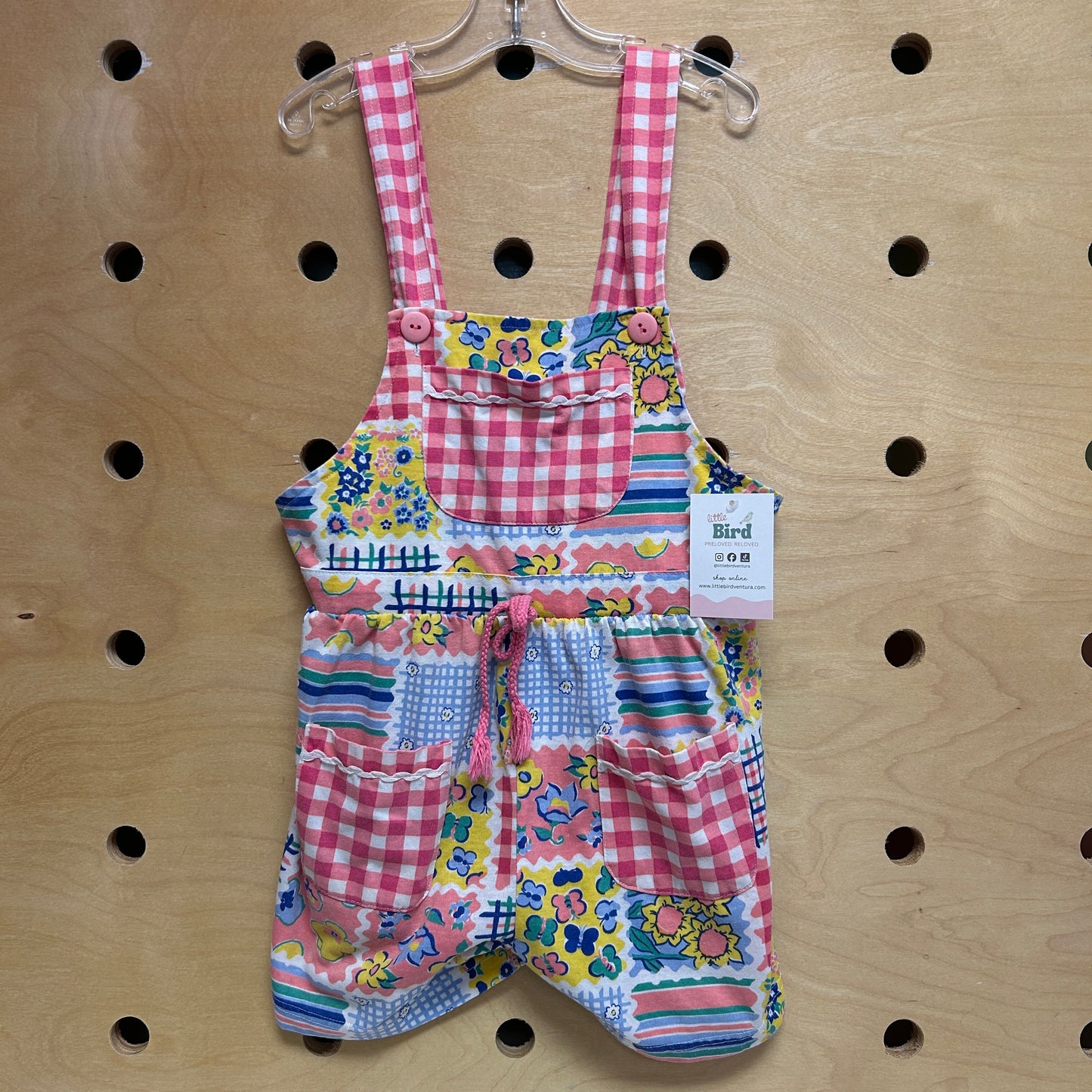 Honors Y2K Pink Colorful Gingham Romper
