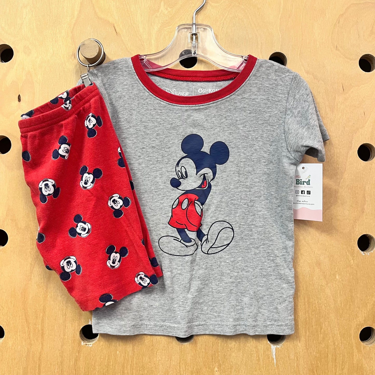 Red + Grey Mickey Pajamas