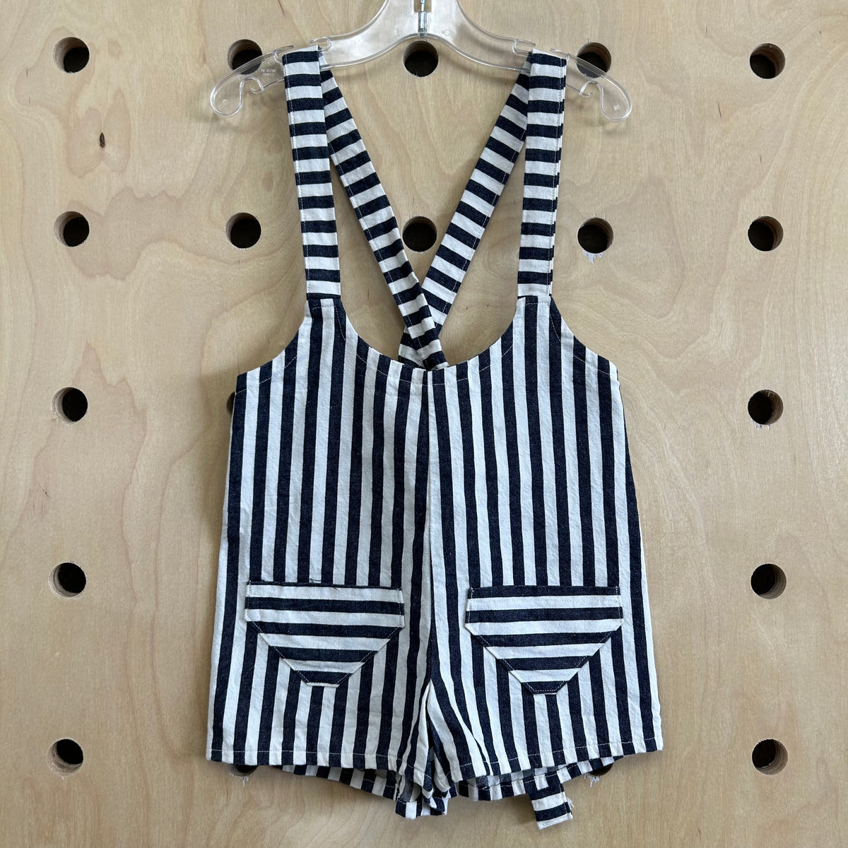 Blue Striped Shortalls